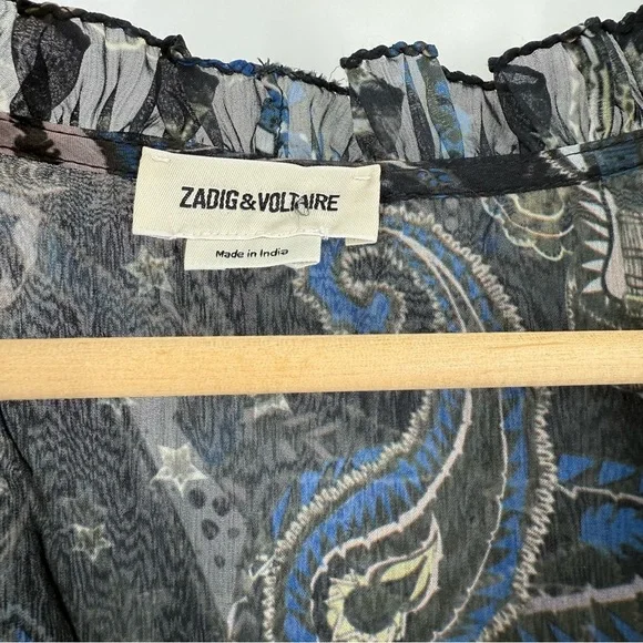 Zadig & Voltaire Rimana Paisley Mini Dress Sz S - Picture 8 of 10
